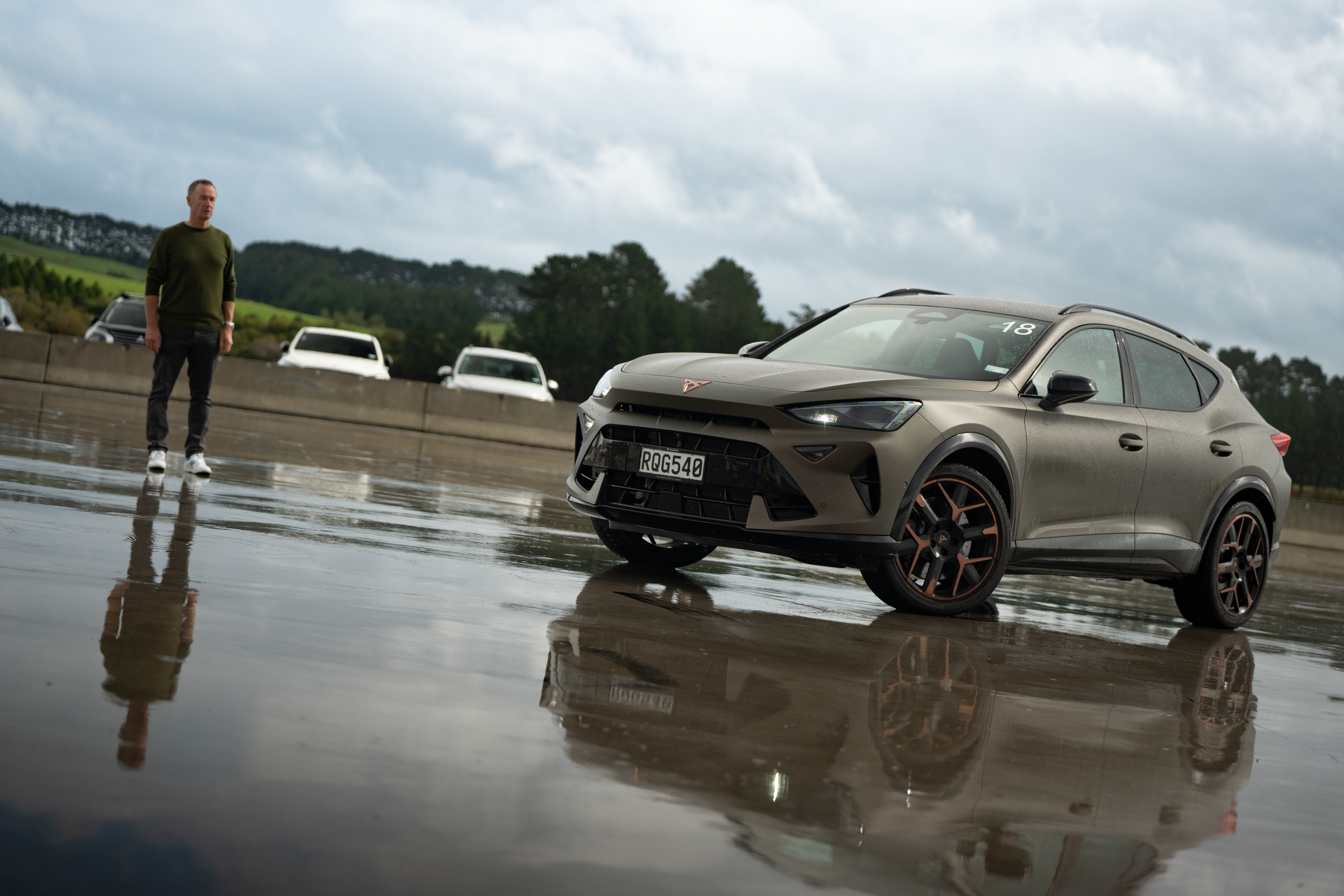 Cupra car with reflection — automotive photography